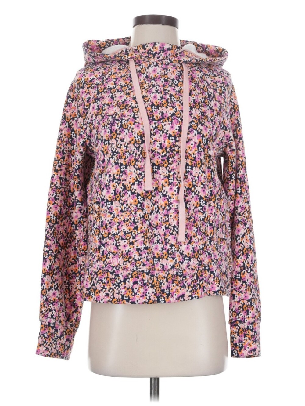 NWT XS Daily Practice by Anthropologie Floral Pink Hoodie